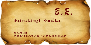 Beinstingl Renáta névjegykártya